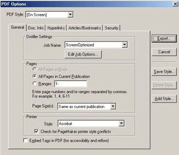 Adobe Pagemaker 7.0 Configuration